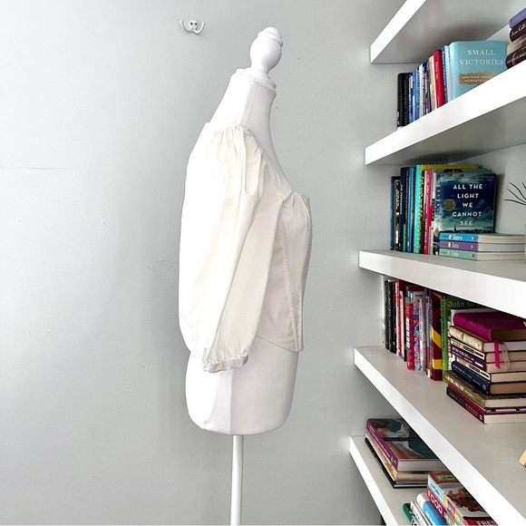 Jason Wu Black Corset Puff Sleeve Renaissance Blouse Size M - Picture 3 of 11